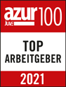 TOP Arbeitgeber 2021 azur 100